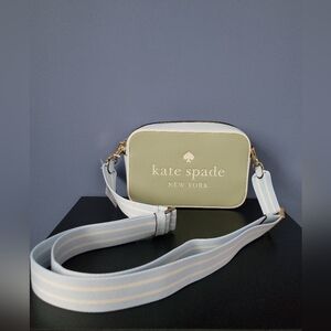 Kate Spade Sage, Blue And White Crossbody Bag. NWT